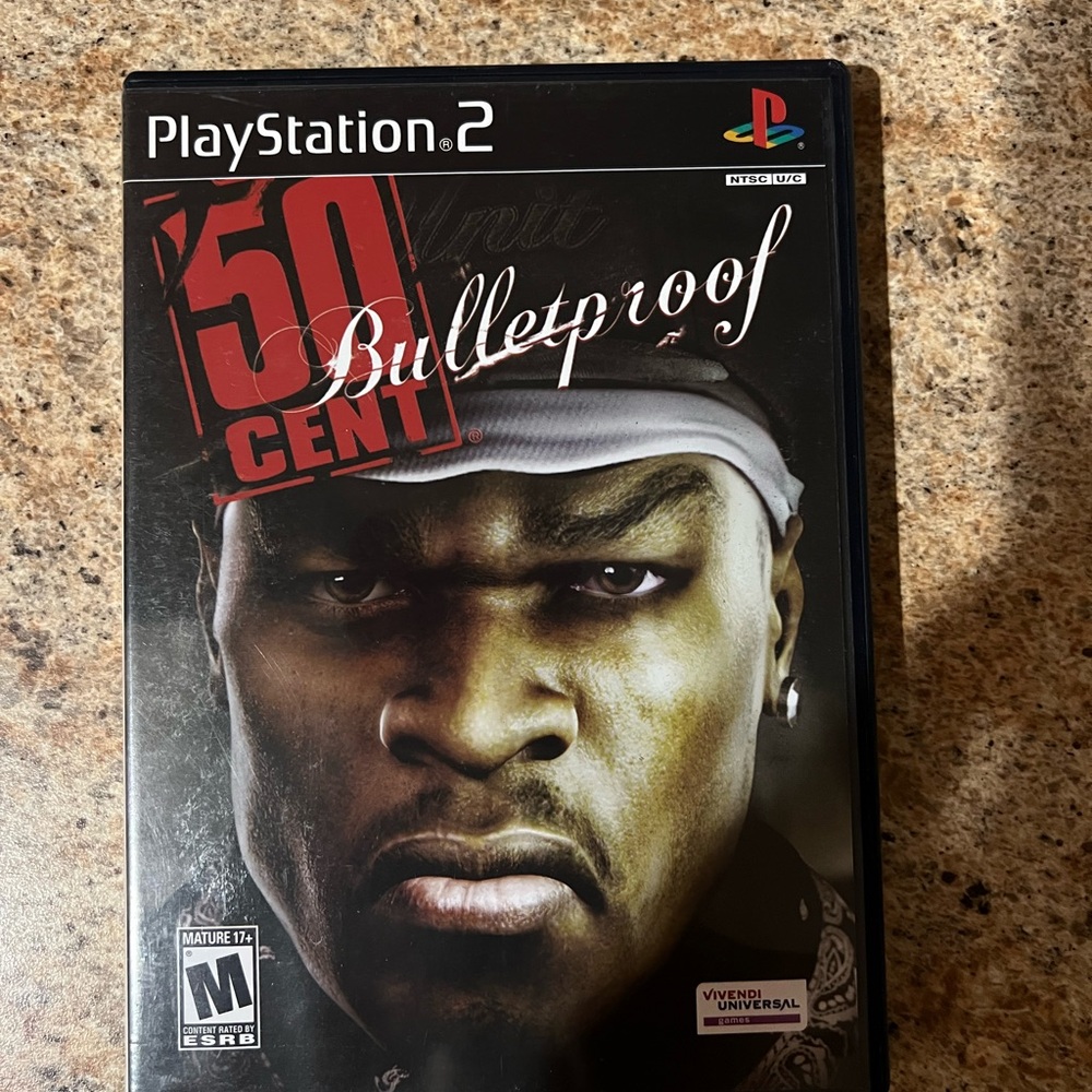 Sony PlayStation 2 Game - 50 Cent Bulletproof - Black and Red Cover